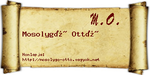 Mosolygó Ottó névjegykártya